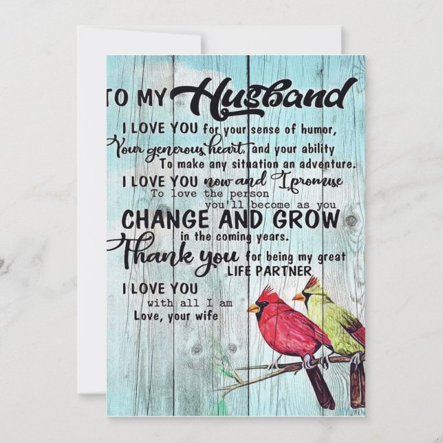 To my Husband | Personalized perfect gift Julkort (Framsida)