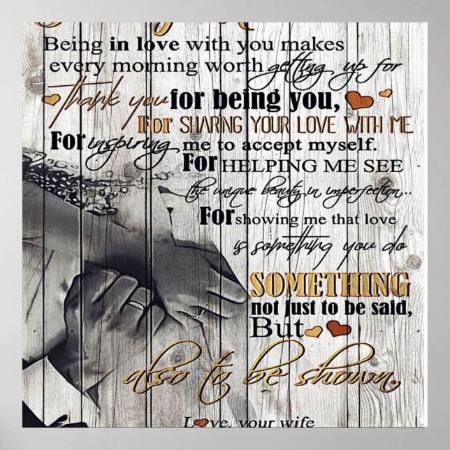 To my Husband |To My Husband Letter | Cute Present Poster (Framsidan)