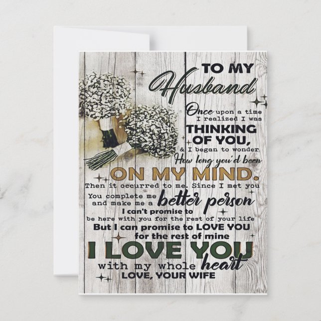 To my Husband |To My Husband | Love Quotes To Him Inbjudningar (Framsida)