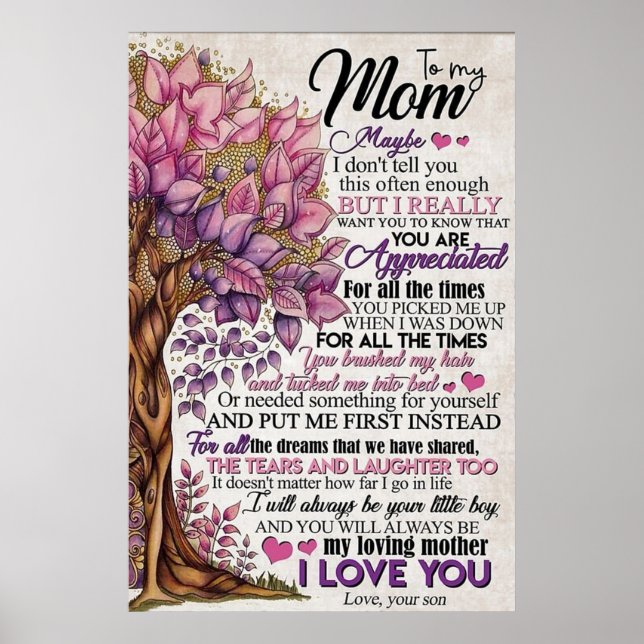 to my mom, mothers day gifts poster (Framsidan)