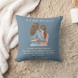 To My Sister – Custom Photo & Message Pillow Kudde