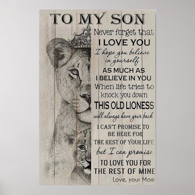 to my son, mothers day gifts, love mom poster (Framsidan)