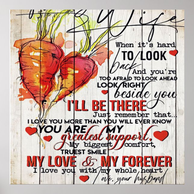 To my Wife |Holiday Decoration | To My Wife Letter Poster (Framsidan)