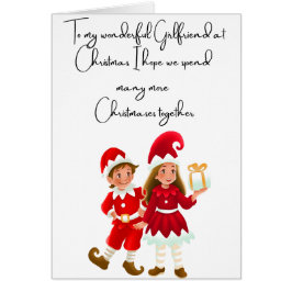 To my Wonderful Girlfriend at Christmas card Hälsningskort