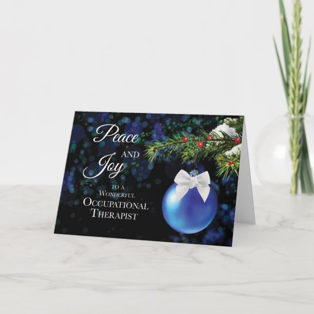 To Occupational Therapist Holiday Greetings  Kort (Framsida)