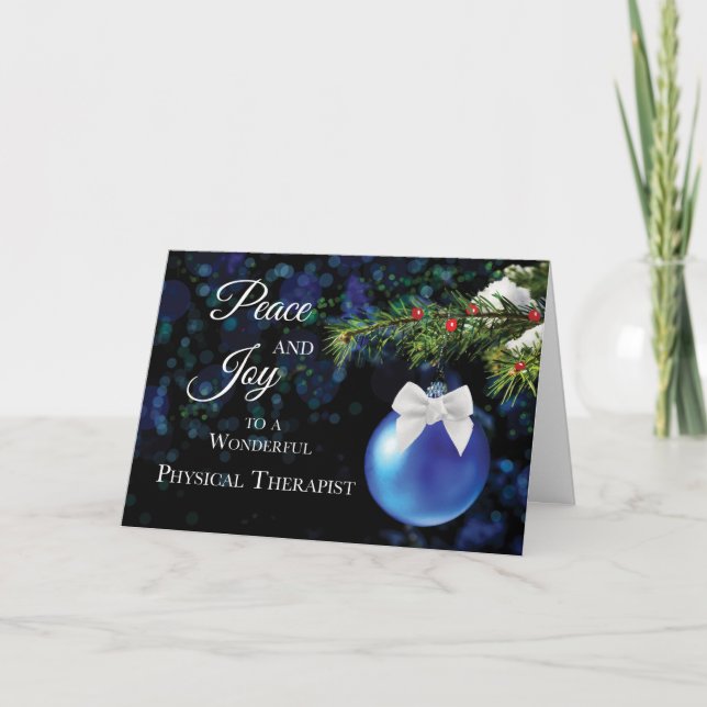 To Physical Therapist Holiday Greetings Ornament Kort (Framsida)