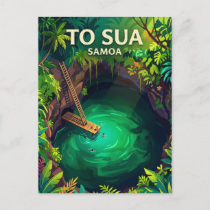 To Sua Ocean Trench Samoa Vykort