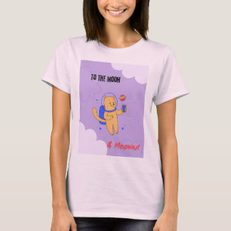 To the moon & Meownd T Shirt