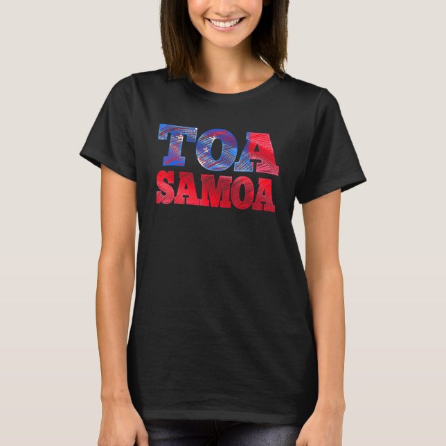 Toa Samoa or Samoan Flag or Rugby T Shirt (Framsida)