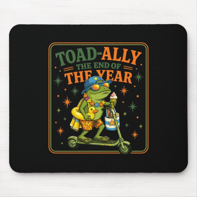 Toad-Ally Årets Slut Rolig Skol Groda Musmatta (Framsidan)