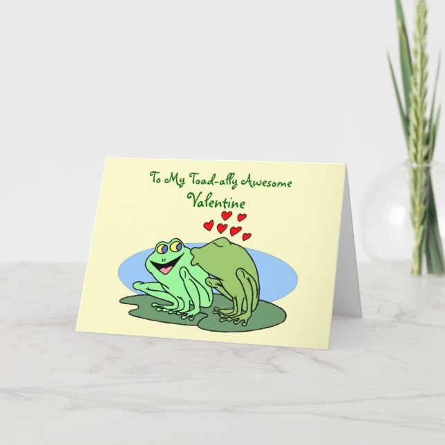Toad-ally Fantastisk Valentine Helgkort (Framsida)