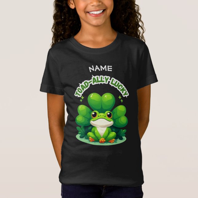  Toad-Ally Lucky St Patrick's Day Frog T-shirt  (Framsida)