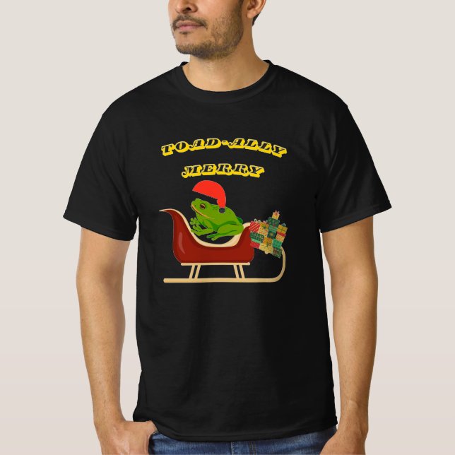 Toad-ally Merry Frog Christmas Tee (Framsida)