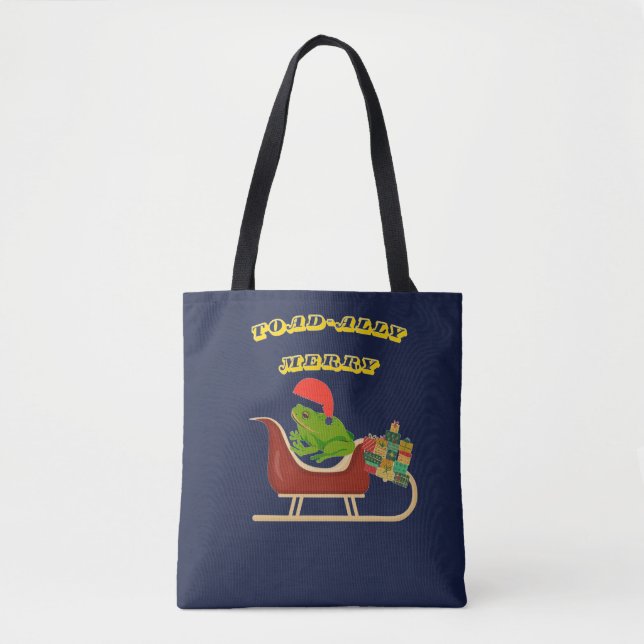 Toad-ally Merry Frog Christmas Tee Tygkasse (Framsida)