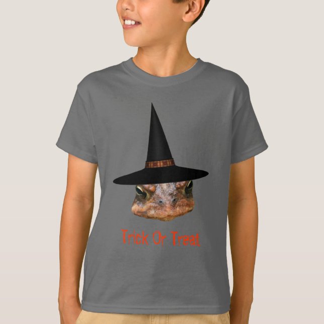 Toad Ansikte Witch Hat Halloween Cute Tröja (Framsida)