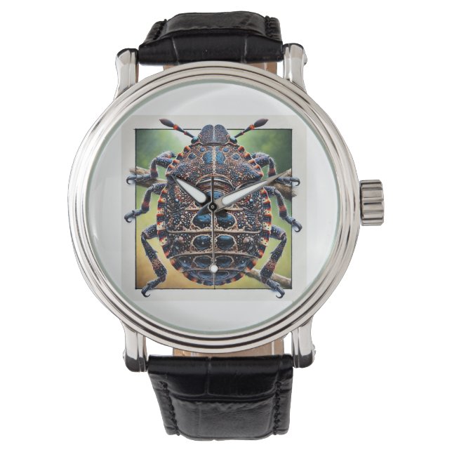 Toad Bug 120924IREF232 - Watercolor Armbandsur (Framsida)