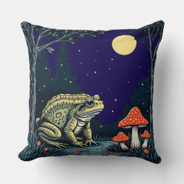 Toad Foraging Toadstools In A Moonlit Woodland  Kudde