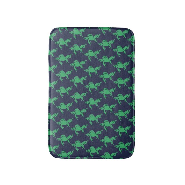 Toad Frogs Navy Blue Badrumsmatta (Framsidan (Vertikal))