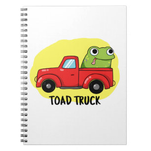 Toad Lastbil Funny Tow Lastbil Pun Anteckningsbok