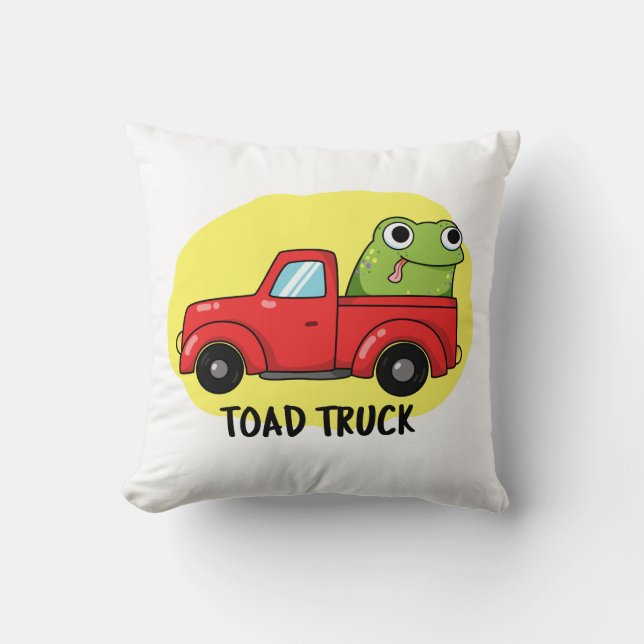 Toad Lastbil Funny Tow Lastbil Pun Kudde (Framsida)