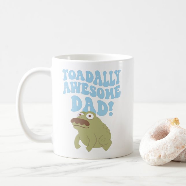 Toad Pun Toadally Fantastisk Pappa Funny kaffe mug Kaffemugg (Med munk)
