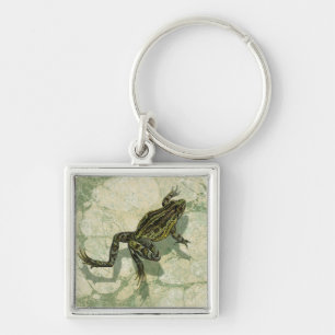 Toad Swon i Vatten Fyrkantig Silverfärgad Nyckelring