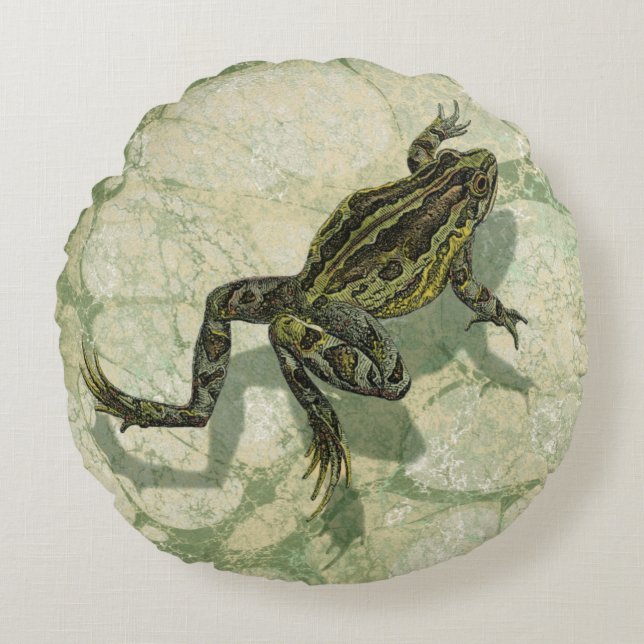 Toad Swon i Vatten Rund Kudde (Framsidan)