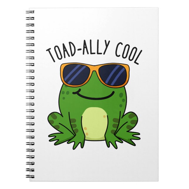 Toadally Coola Funny Toad Pun Anteckningsbok (Framsidan)