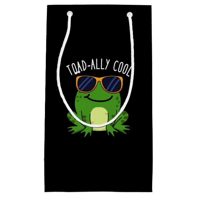 Toadally Coola Funny Toad Pun Mörk BG (Framsidan)