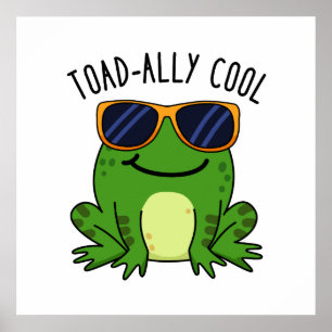 Toadally Coola Funny Toad Pun Poster