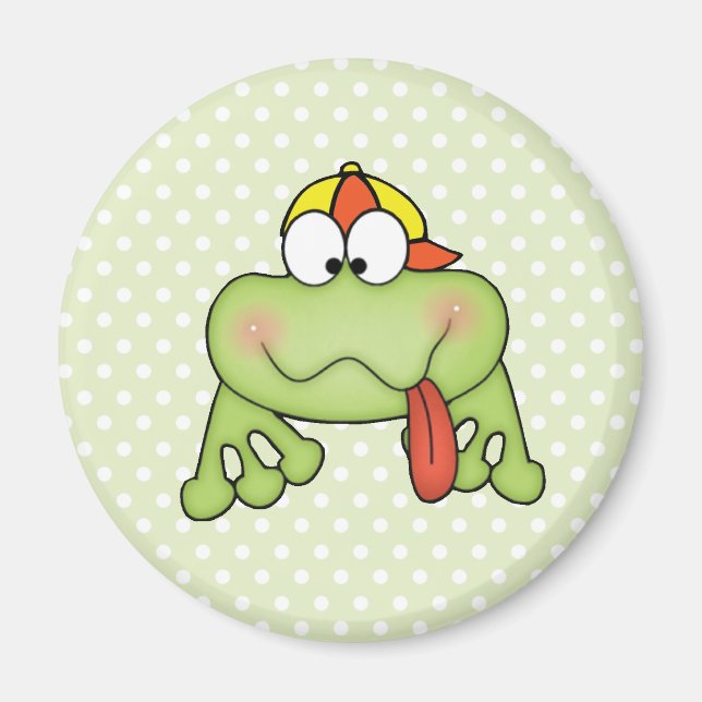 Toadally Cute Boy Frog Magnet (Framsidan)