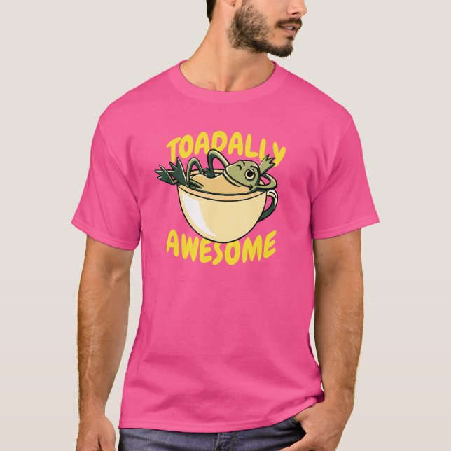 Toadally Fantastisk Coffee Frog Lily Dynors T Shirt (Framsida)