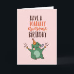 Toadally Fantastisk Cute Frog Pun Funny Birthday Kort<br><div class="desc">Lustigt och sött födelsedagskort för dem som slår kärlek och humor. Perfekt för att önska dina vänner och din familj grattis på födelsedagen. Besök vår butik om du vill ha mer födelsedagskort. Du hittar något coola,  humoristiskt och ibland sarkastiskt födelsedagskort för din speciella.</div>