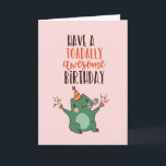 Toadally Fantastisk Cute Frog Pun Funny Birthday Kort<br><div class="desc">Lustigt och sött födelsedagskort för dem som slår kärlek och humor. Perfekt för att önska dina vänner och din familj grattis på födelsedagen. Besök vår butik om du vill ha mer födelsedagskort. Du hittar något coola,  humoristiskt och ibland sarkastiskt födelsedagskort för din speciella.</div>