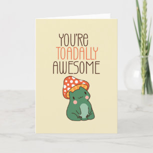 Toadally Fantastisk Frog Pun Funny Valentine Day Helgkort