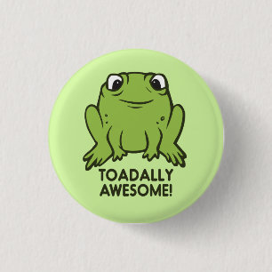 Toadally Fantastisk Funny Toad Pun Knapp