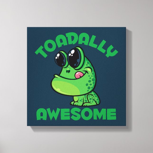 Toadally Fantastisk Lycklig Tecknad Toad Canvastryck (Framsida)
