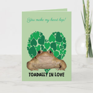 Toadally Förälskad Groda Älskare Alla Hjärtans Dag Kort