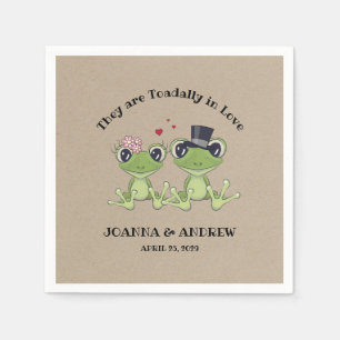 ©Toadally i Kärlek Frog Bröllop Personlig Pappersservett