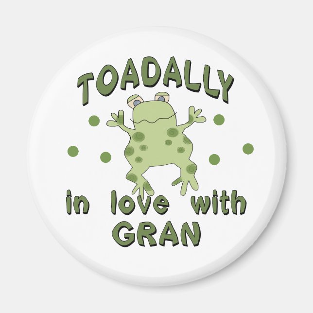 TOADALLY Kärlek Gran Frog Magnet (Framsidan)