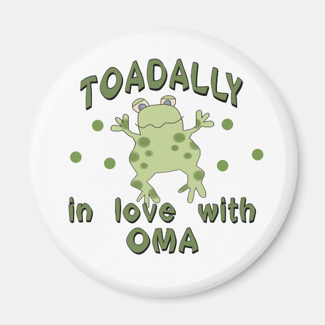 TOADALLY Kärlek Oma Frog Magnet (Framsidan)