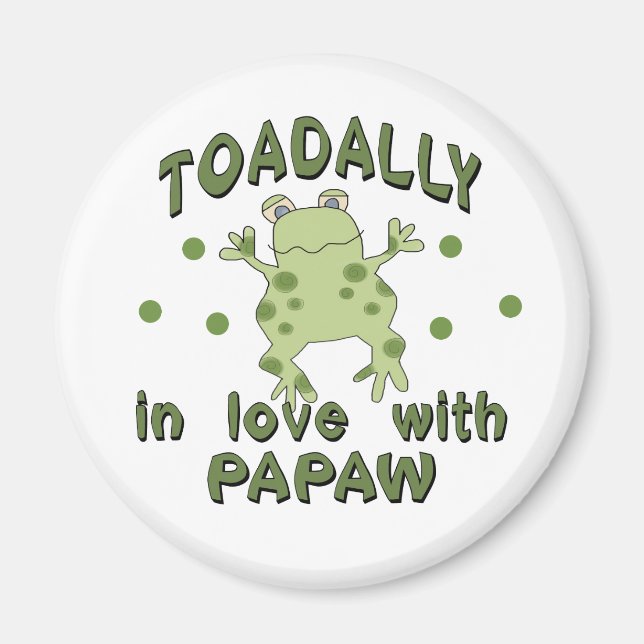 TOADALLY Kärlek Papaw Frog Magnet (Framsidan)