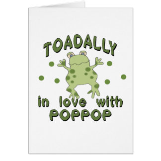 TOADALLY-kärlekPopPop groda Hälsningskort