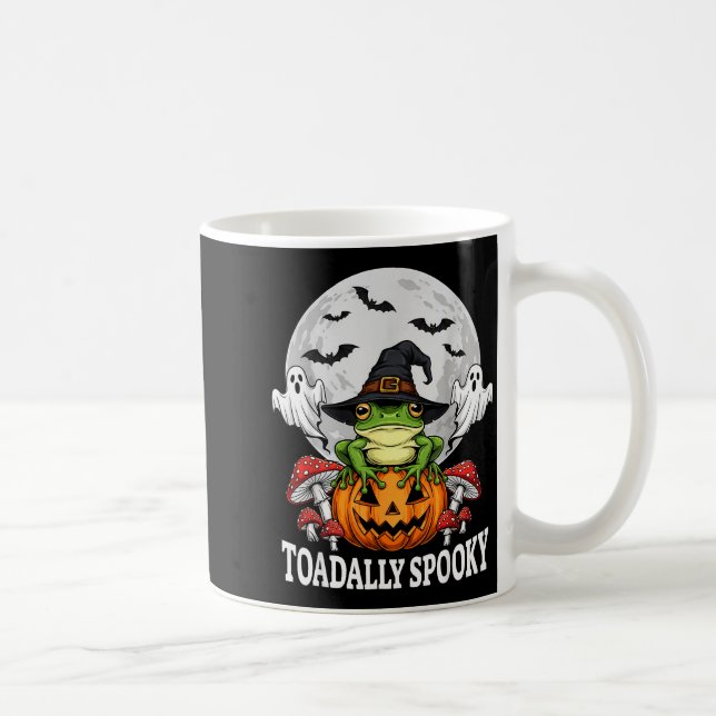 Toadally Soky Funny Halloween Frog On Pumpkin Full Kaffemugg (Höger)