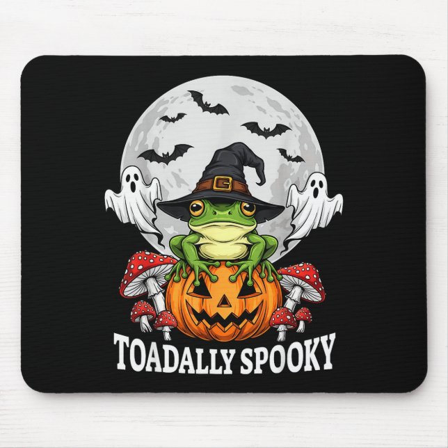 Toadally Soky Funny Halloween Frog On Pumpkin Full Musmatta (Framsidan)
