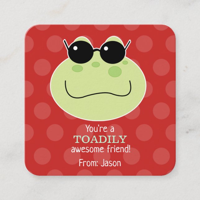 Toadily Fantastisk Toad Valentines day Card Tilläggskort (Framsida)
