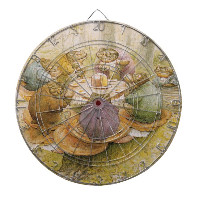 Toads'Tea Party (av Beatrix Potter) Darttavla (Framsidan)