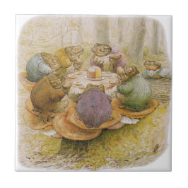 Toads'Tea Party (av Beatrix Potter) Kakelplatta