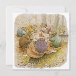Toads'Tea Party (av Beatrix Potter) Kort