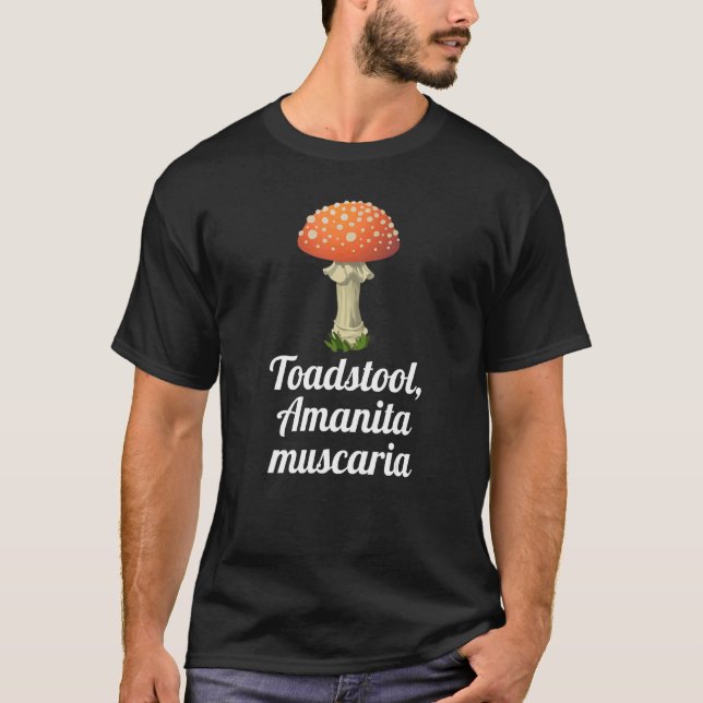 Toadstool Amanita Muscaria Graphic Design T Shirt (Framsida)
